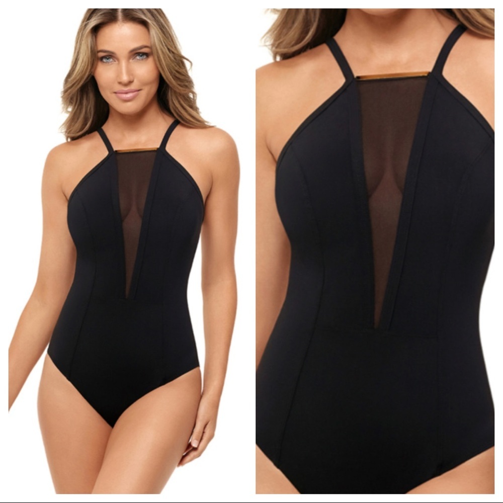 NWT! Miraclesuit Amoressa Gold Standard Bullion Swimsuit